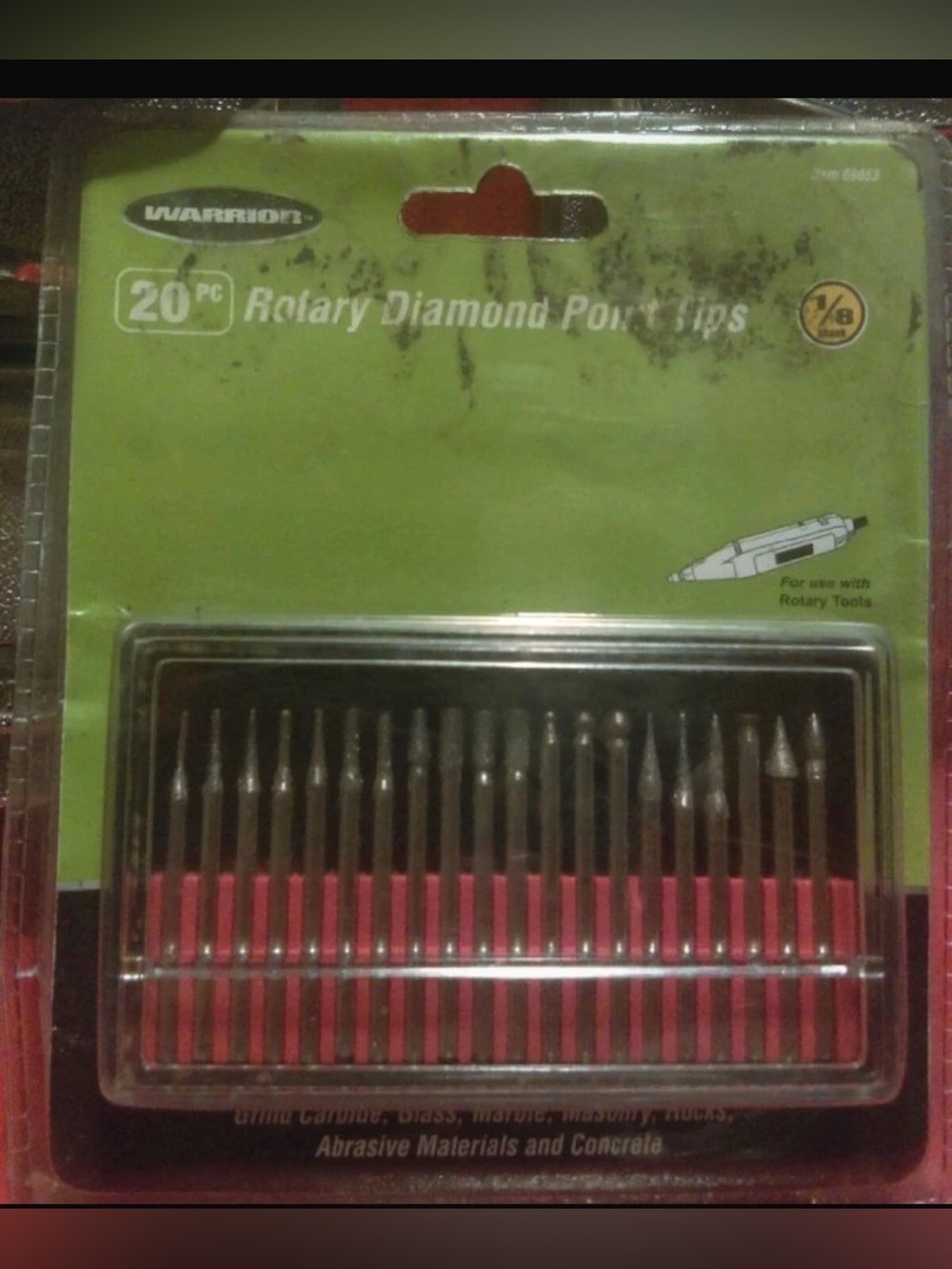 Warrior 20pc Rotary Diamond Point Tips